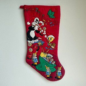 Vintage 1999 Looney Tunes Christmas Stocking